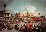 Canaletto The Bucintoro Returning to the Molo on Ascension Day painting